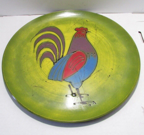 Large vintage rooster melamine - large,