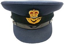 Royal Air Force (RAF) Military Officer Peak Cap Headgear with Bullion Badge