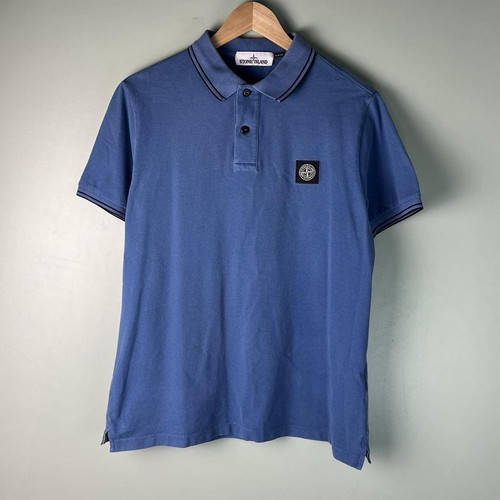 Stone island blue polo - island,