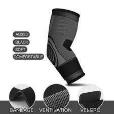 Elbow Brace Support Compression Sleeve Tennis Golfer Arthritis Pain Gym Easy Fit