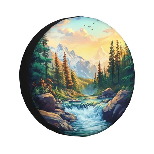 Spare tire cover mountains - spare,