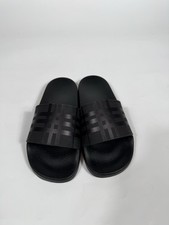 Burberry Black Rubber Slides Sandals Men’s UK 7-8 Logo Strap Slip On Designer