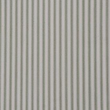 Luxury French Ticking Stripe Fabric Green | 100% Cotton | Herringbone | Curtains