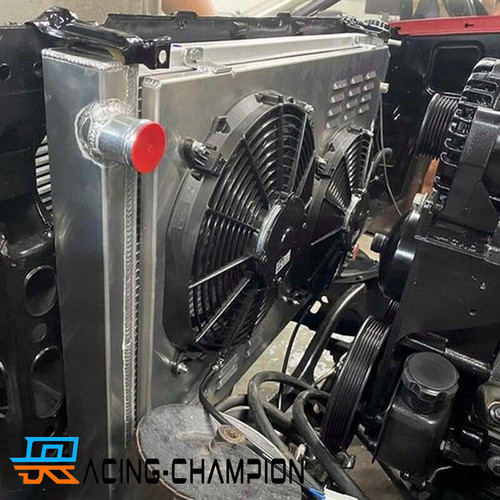 Row radiator fans for - +,