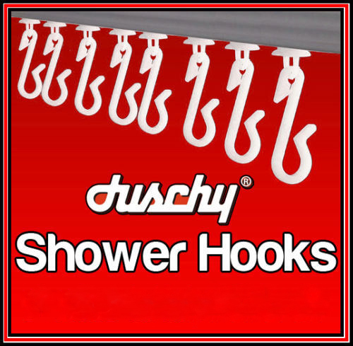 White shower curtain hooks - curtain,