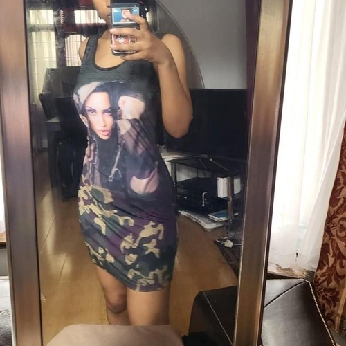 Graphic camo dress - camo,