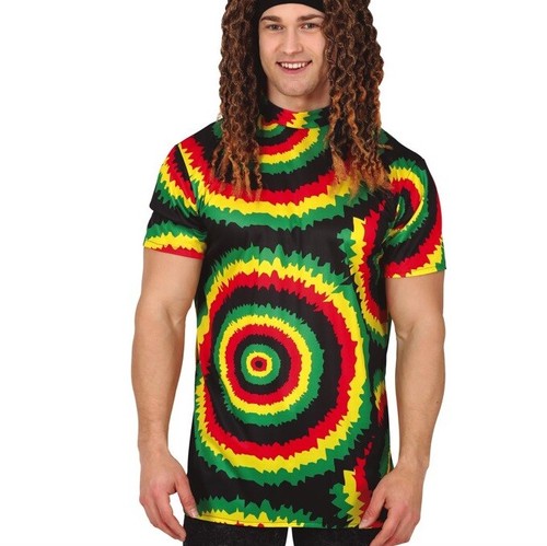 Adult rasta fancy dress top - adult,