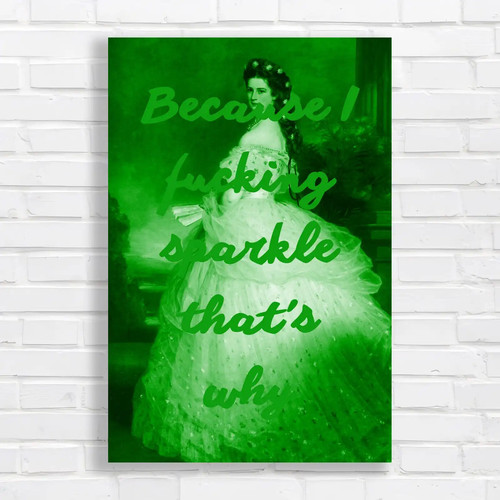 Vintage glamour green canvas - vintage,