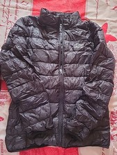 Lee Cooper Originals Women's Black Down Jacket Size 12 with stuff bag 
