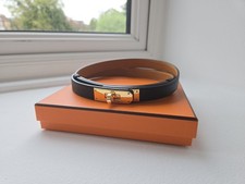 Hermes Kelly belt in black