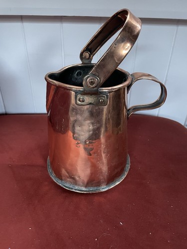 Antique copper jug with handle - antique,