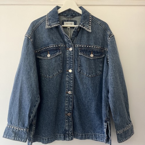 Per una blue denim studded - blue,