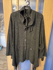 Cardigan Size UK 16/18 Grey Knit Boho Artsy Lagenlook