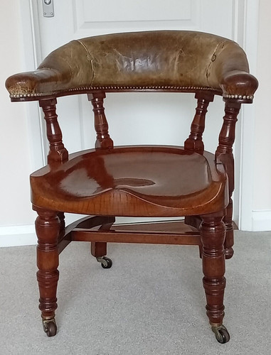 Antique leather back - antique,