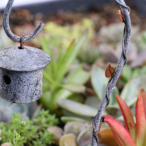 Miniature dollhouse bird - bird, shed