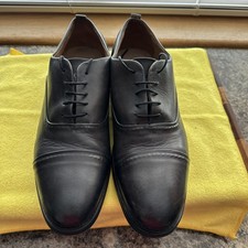 Men’s Leather Italian Black Oxford Shoes UK9.5 Excellent Condition