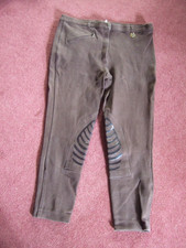 Goldstar jodhpurs size 16 brown winter weight stretchy cotton, gel knee grips