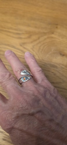 Silvery adjustable ring robin - silvery,