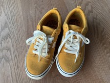 Next Mustard Yellow faux suede lace up Pumps Shoes Size 39 UK 6.