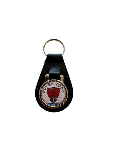 Black leather keyring - , fob