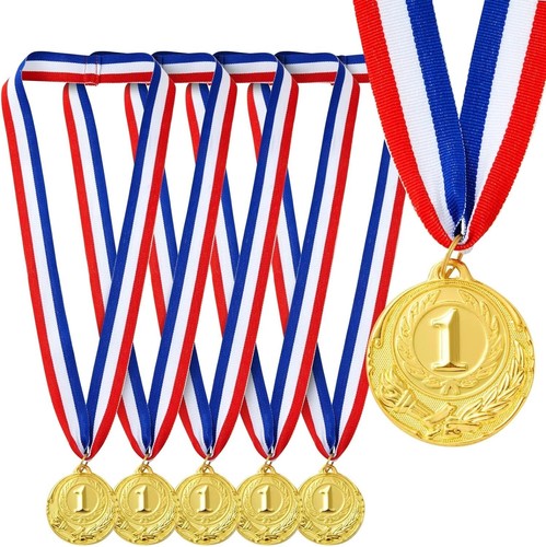 Gold first place medals set - gold,