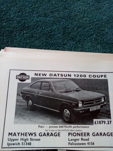 Ephemera 1971 advert - ,