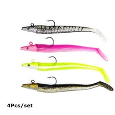 4 Sea Fishing Tackle Gear Saltwater Lures Bass Sandeel Wrasse Cod Pollock