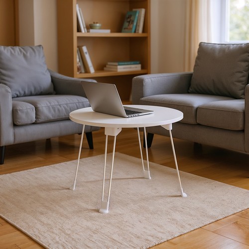 Round side table with tray - table,