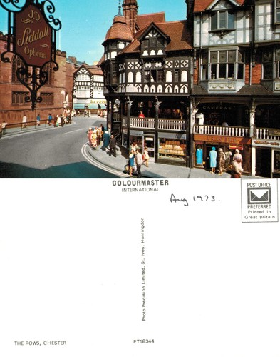 Vintage postcard the rows - postcard,