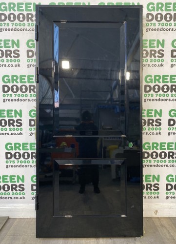 Steel aluminium back door - aluminium,