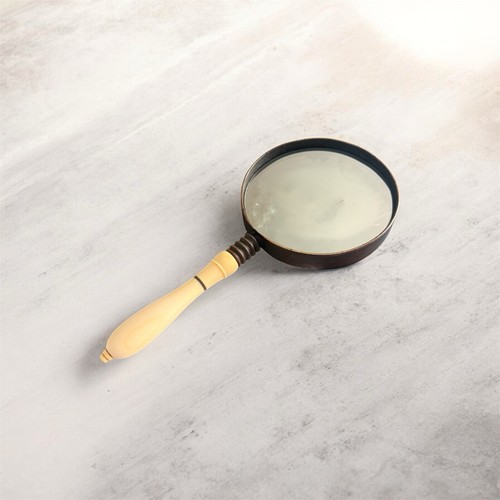 Vintage brass magnifying - vintage, glass