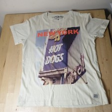 Jack & Jones Originals Mens Cotton T-Shirt Size Medium Yellow New York Design