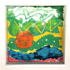 ABSTRACT SUN SEASCAPE PAINTING