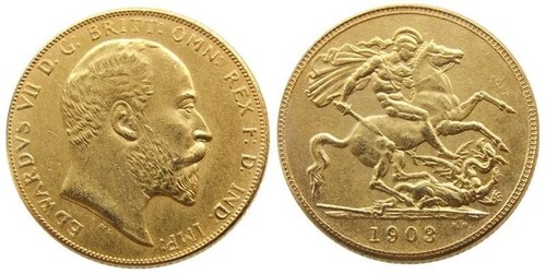 Gold plated sovereign king - gold,