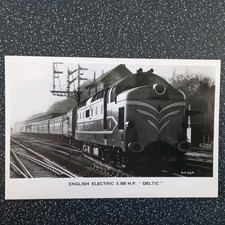 Postcard English Electric 3,300 H. P.Deltic Railway,Locomotive,Train RP Postcard