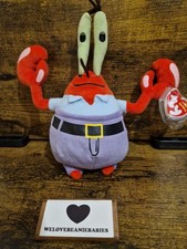 SpongeBob Squarepants Ty Beanie Babies Mr Krabs Plush Soft Toy with Tags