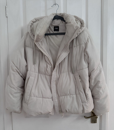 Zara women beige hooded - beige,