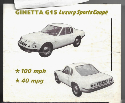 Ginetta g15 coupe - coupe, 1968-1969