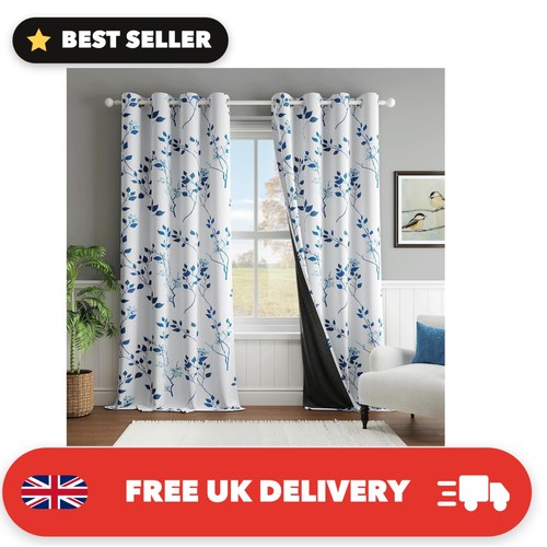 Floral 100 blackout curtains - floral, 100%