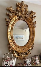 Vintage Gold Oval Mirror