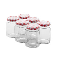 6 x JAM JARS 250ML WIDE MOUTH
