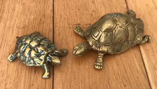 Vintage brass tortoise - vintage,