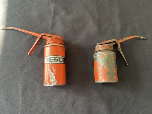 Vintage wesco oil cans pair - wesco,