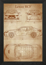 Lexus RCF 2019 old Framed Wall