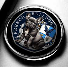 Full Colour FRENCH  BULLDOG Silver Commemorative Coin in Capsule. Frenchie/Puppy