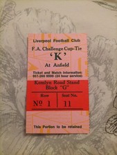 Liverpool v Altrincham 03/01/1981 F A Cup Ticket .