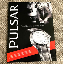 PULSAR KINETIC - FRAMEABLE COLLECTIBLE ORIGINAL CLASSIC WATCH ADVERT
