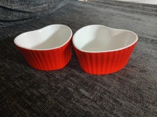 Pair Of Heart-shaped Ramekins