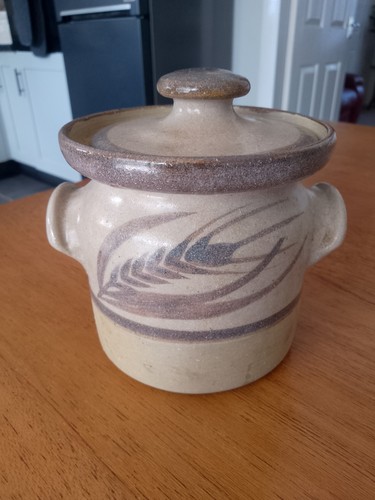 Handcrafted pottery with - pottery, lid