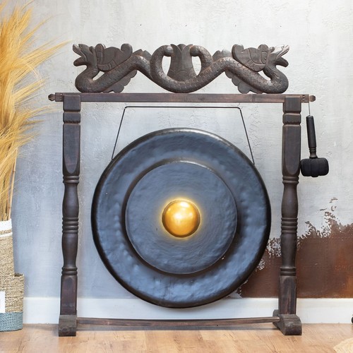 Large gong brown antique - large, in